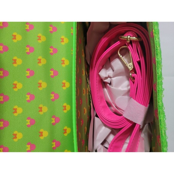 Minnie Mouse Exclusive Color Block Neon Sequin Crossbody Bag - Picture 6 of 8